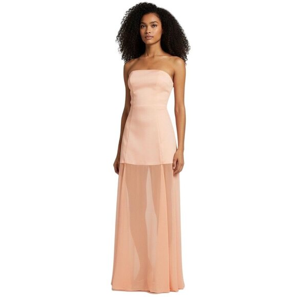 Bubish luxe Jasmine Strapless Gown - Peach Pink NWT - Size M - Picture 1 of 9